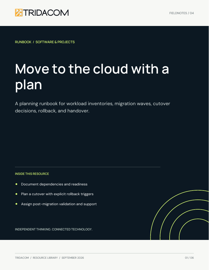 Cover: Move to the cloud with a plan