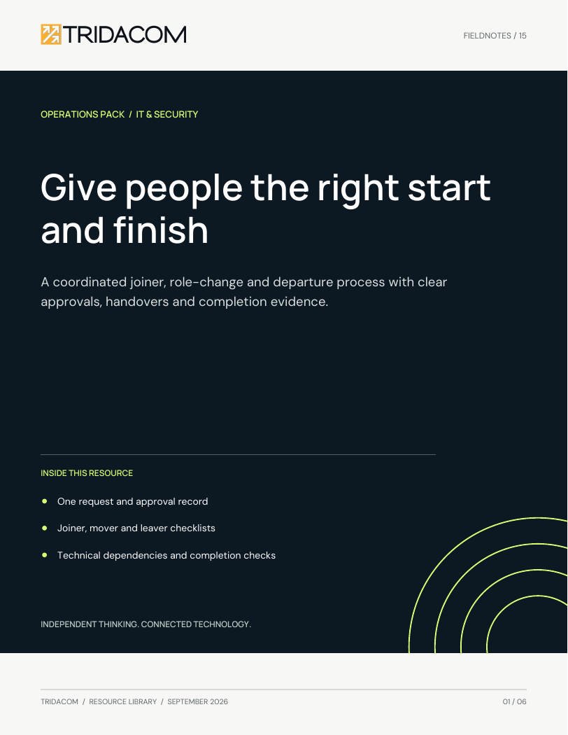Cover: Give people the right start and finish