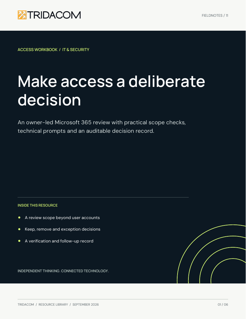 Cover: Make access a deliberate decision